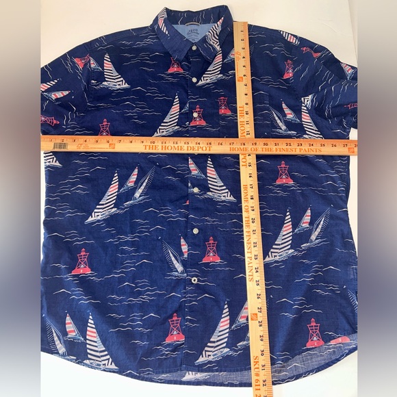 IZOD men’s Saltwater short sleeve Dockside Chambray 100% cotton shirt size XXL - Picture 4 of 9